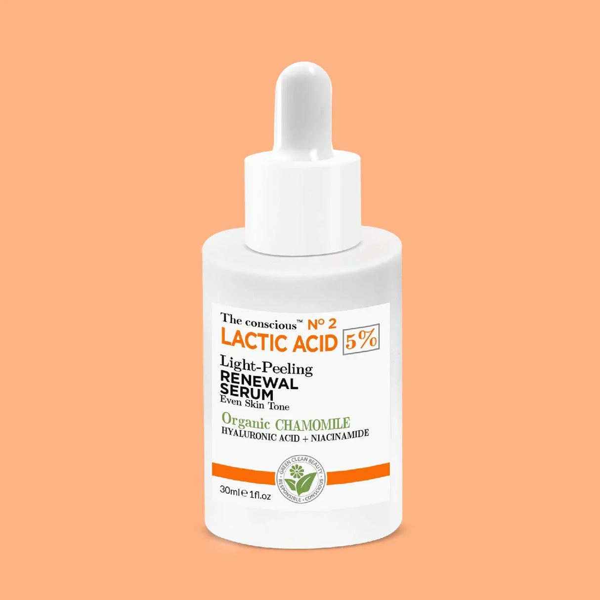 The conscious™ Lactic Acid Light Peeling Renewal Serum – Обновяващ серум с млечна киселина и био лайка - 30 мл - Feel You