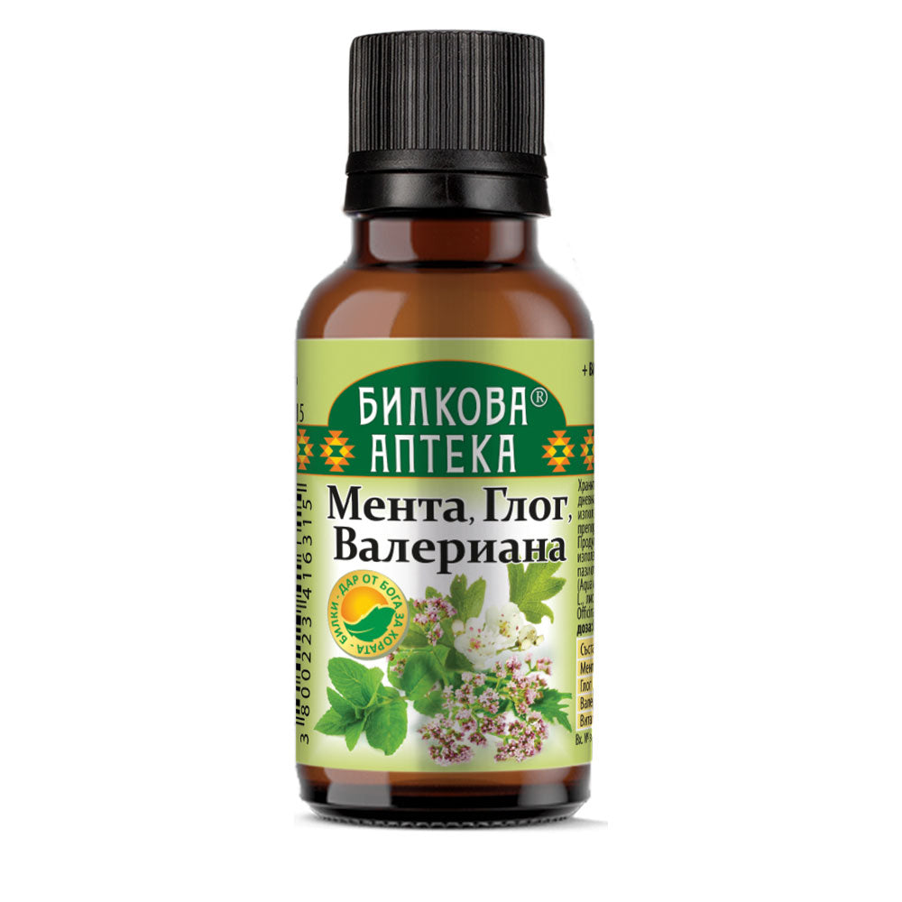 Tincture Mint, Hawthorn, Valerian - 20 мл - Feel You