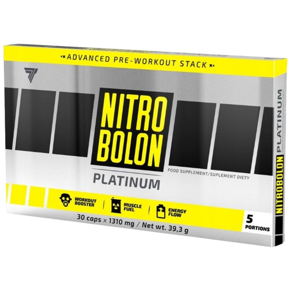 Nitrobolon Platinum Caps | Complete Pre-Workout Formula - 30 капсули - Feel You