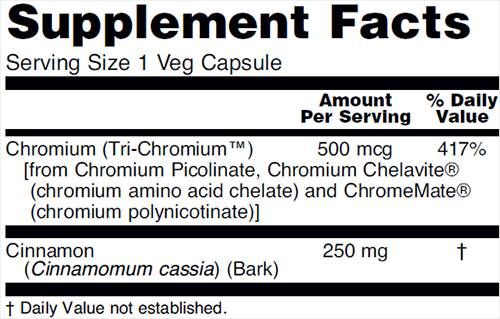Tri-Chromium 500 mcg + Cinnamon - 90 капсули - Feel You