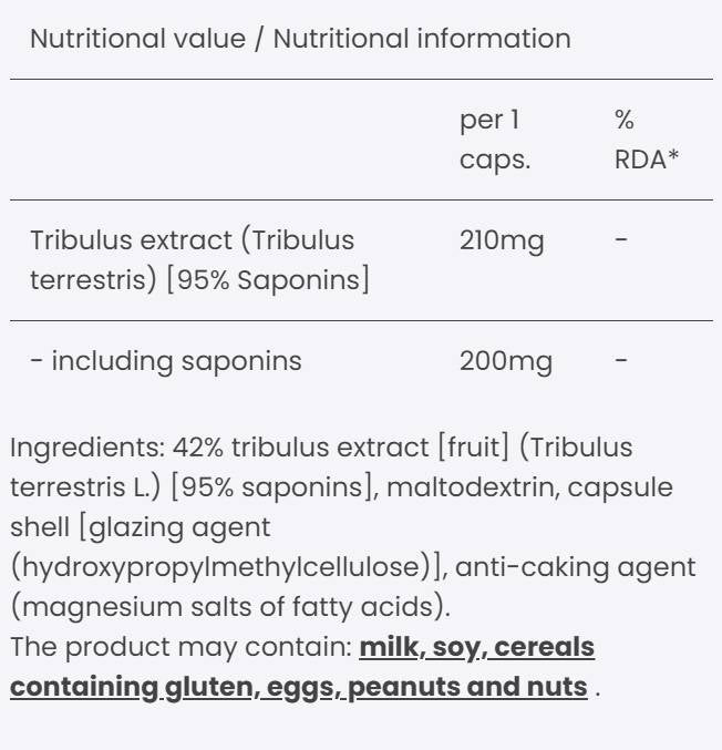Tribido Max Tribulus 210 mg - 90 капсули - Feel You