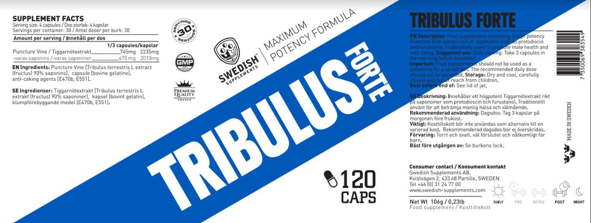 Tribulus Forte - 120 капсули - Feel You