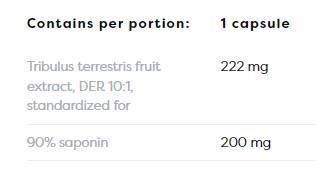 Tribulus Terrestris 90% | 200 mg Saponins - 180 капсули - Feel You