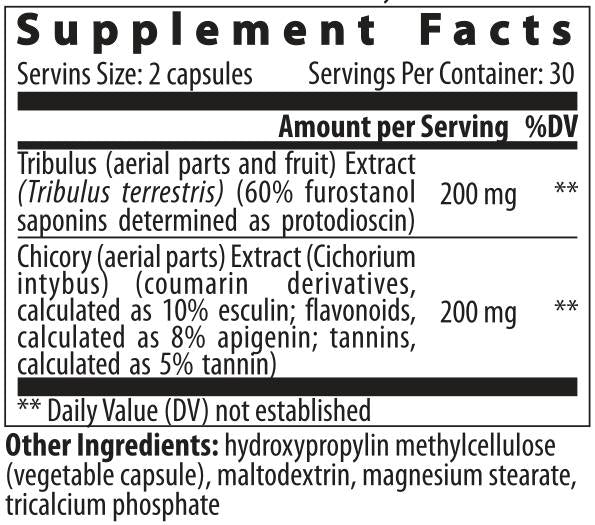 Tribulus Cichorium - 60 капсули - Feel You