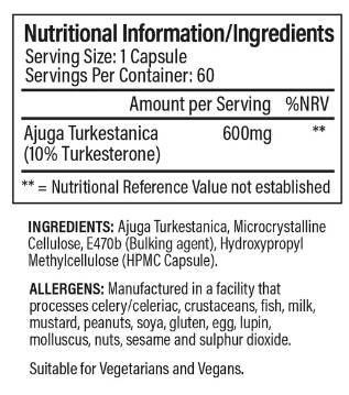 Turkesterone 600 mg - 60 капсули - Feel You