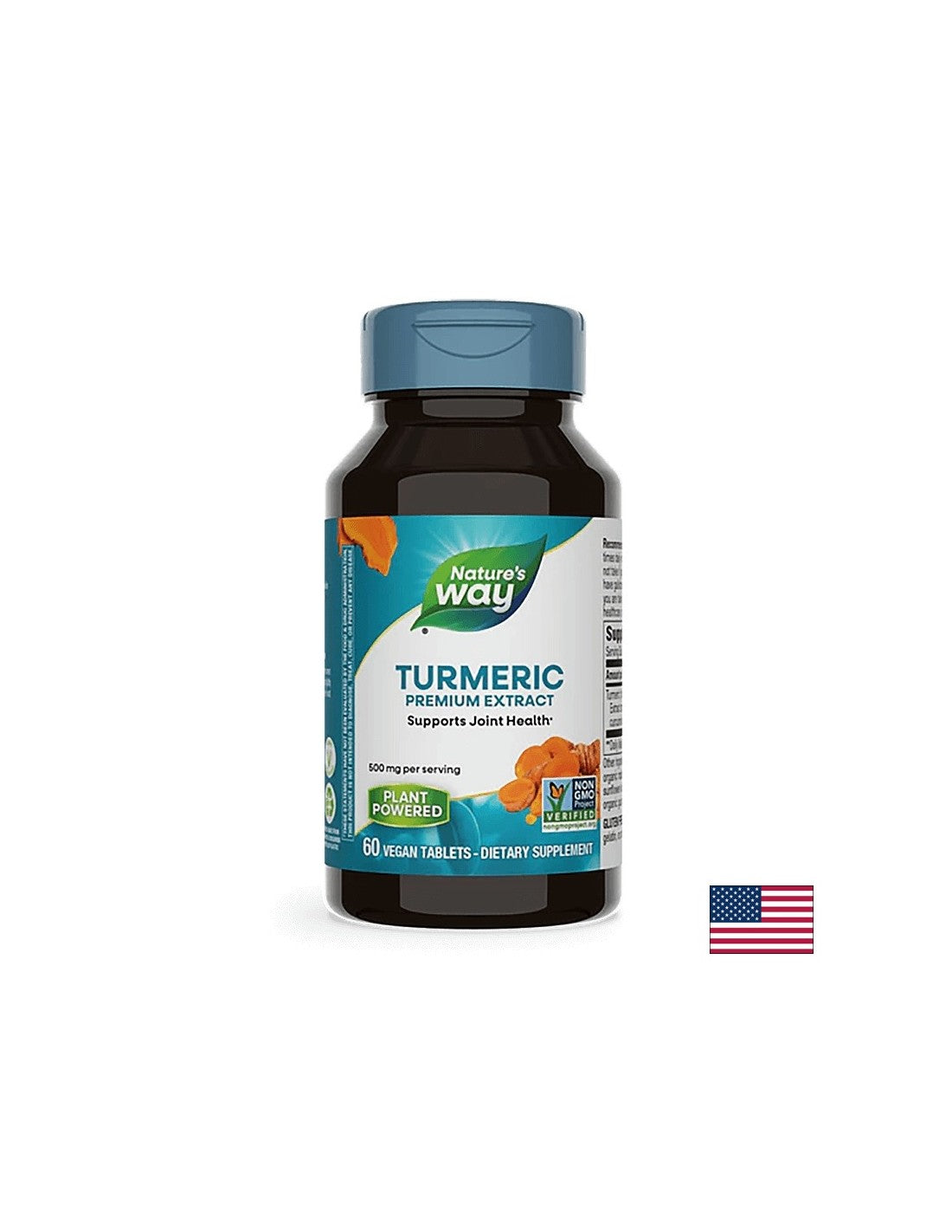 Куркума екстракт от корен - Turmeric 500 mg, стандартизиран до 95% куркуминоиди, 60 таблетки Nature’s Way - Feel You