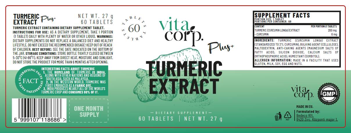 Turmeric Extract 200 mg - 60 Таблетки - Feel You