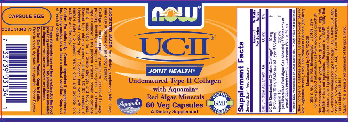UC II / Type 2 Collagen 40 mg - 120 капсули - Feel You