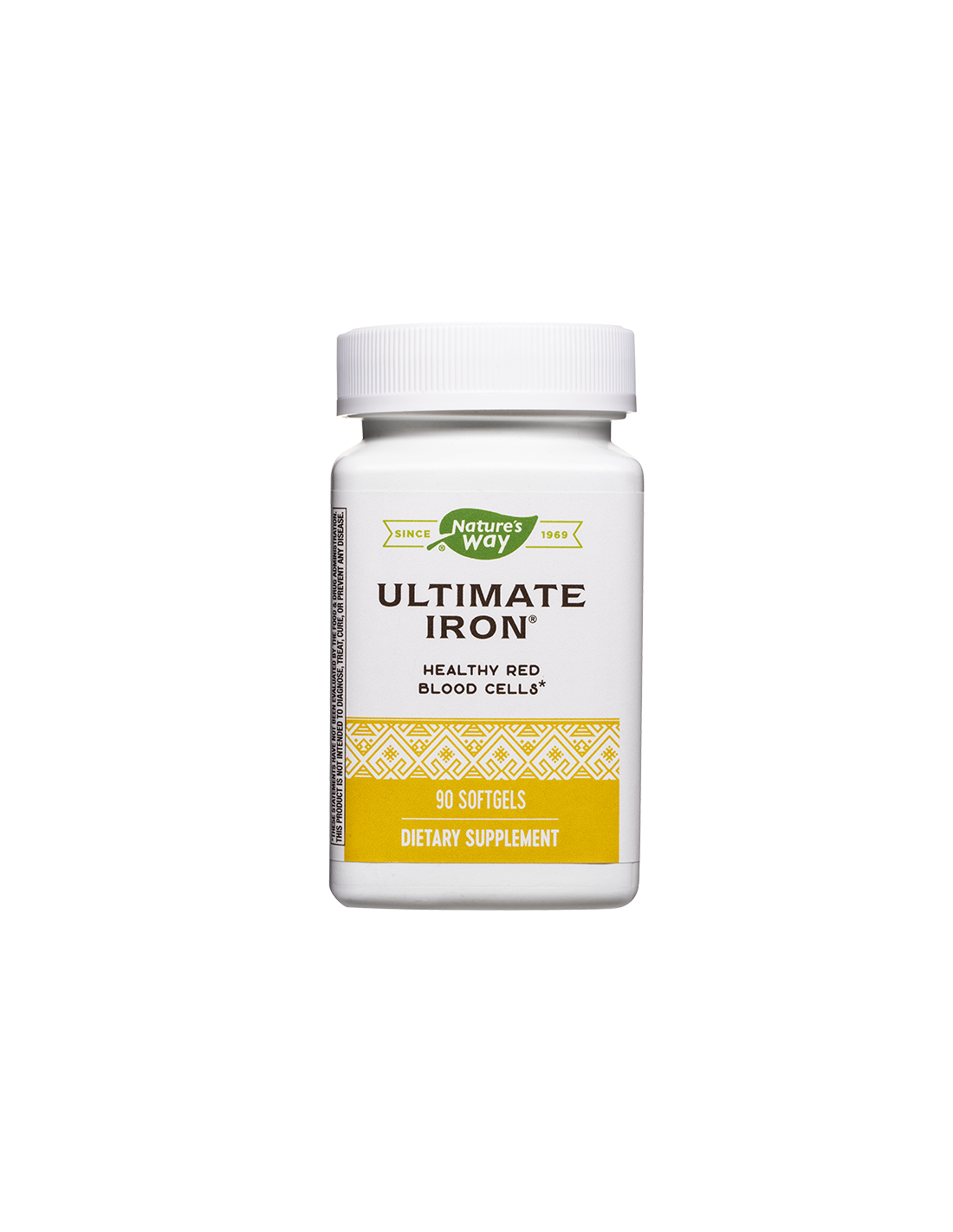 Ultimate Iron - Формула с желязо, фолат и витамин B12 (при анемия), 90 софтгел капсули Nature’s Way - Feel You
