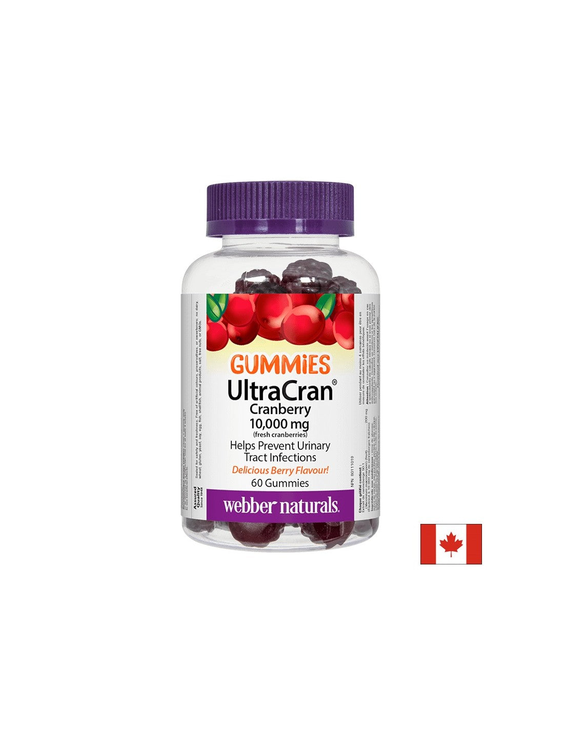 UltraCran Cranberry 10000 mg (fresh cranberries) - Червена боровинка гъми, 60 желирани таблетки - Feel You
