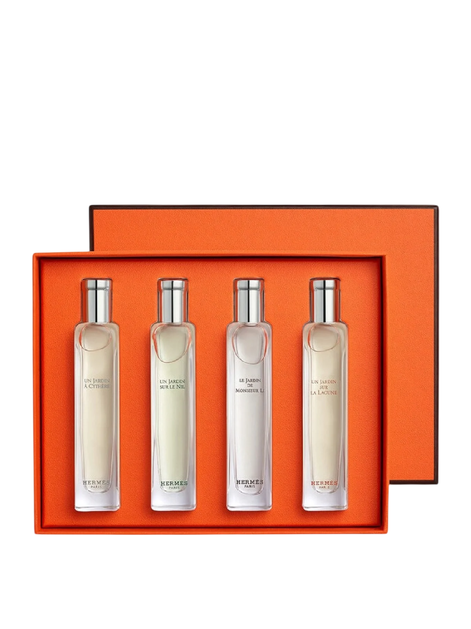 Set Hermes: Un Jardin A Cythere, Eau De Toilette, Unisex, 15 ml + Un Jardin Sur Le Nil, Eau De Toilette, Unisex, 15 ml + Le Jardin de Monsieur Li, Eau De Toilette, For Women, 15 ml + Un Jardin Sur La Lagune, Eau De Toilette, Unisex, 15 ml - Feel You