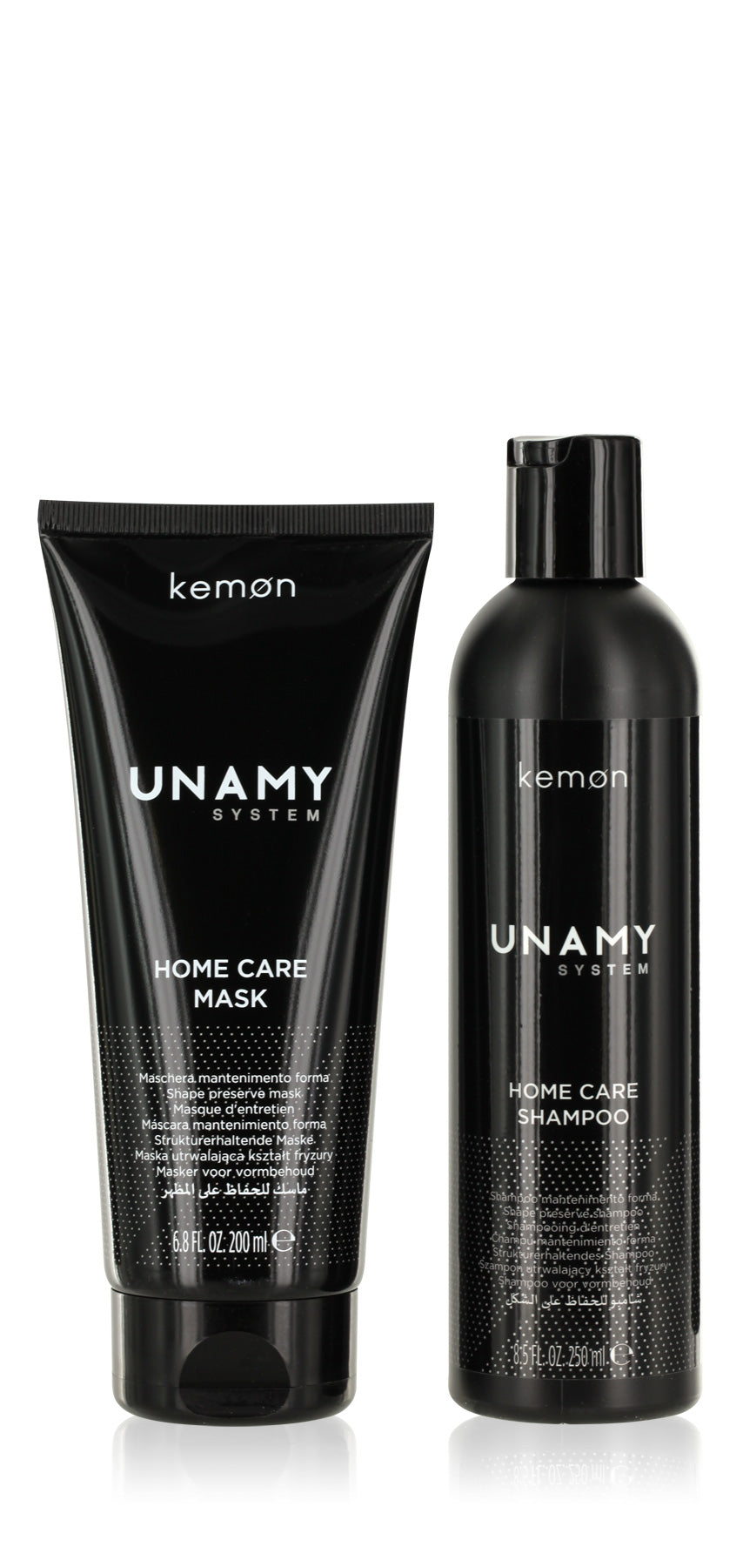 Unamy System Home Care Set Kemon: Unamy System Hair Care, Hair Shampoo, 250 ml + Unamy System Hair Care, Hair Treatment Cream Mask, 200 ml - Feel You