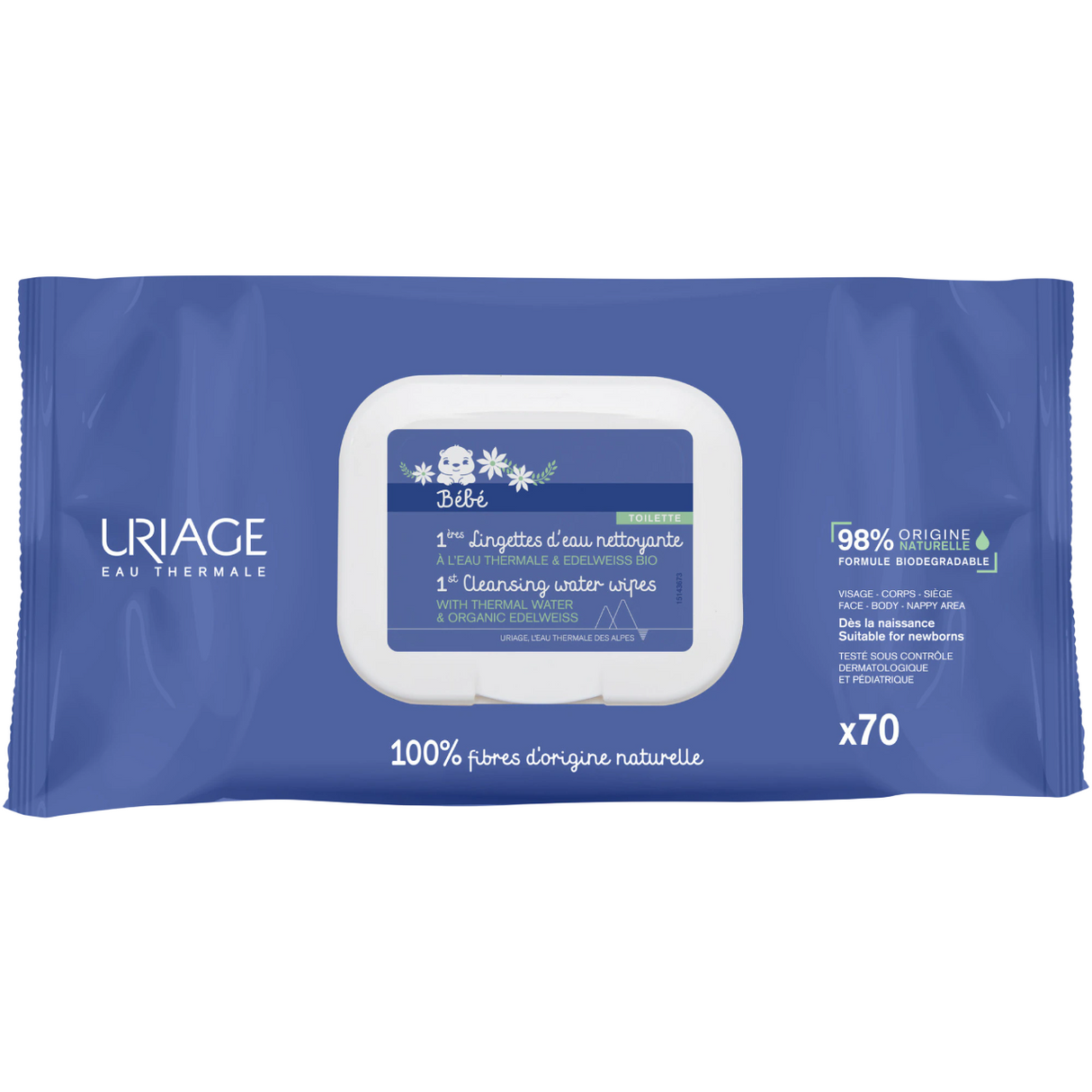 Uriage - Bébé 1st Cleansing Water Wipes (70 pcs ) - Feel You