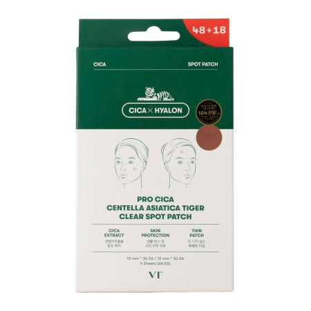 VT Cosmetics - CICA Clear Spot Patch - Soothing Eczema Patches - 66pcs. - Feel You