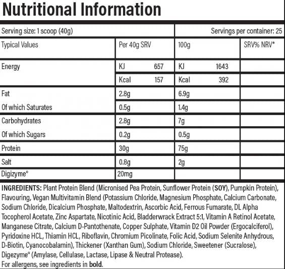 Vegan Protein | Plant Based Protein Formula - 2000 грама - Feel You