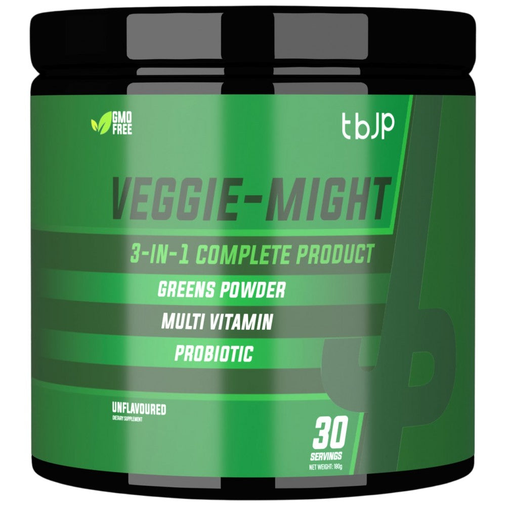 Veggie-Might | 3 in 1 Complete Formula ~ Greens & Multi Vitamin & Probiotic - 180 грама - Feel You