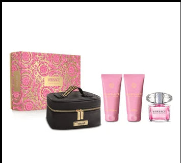 Versace - Bright Crystal Gift set EDT 90 ml, body lotion 100 ml, shower gel 100 ml and cosmetic bag - 90ml - Feel You