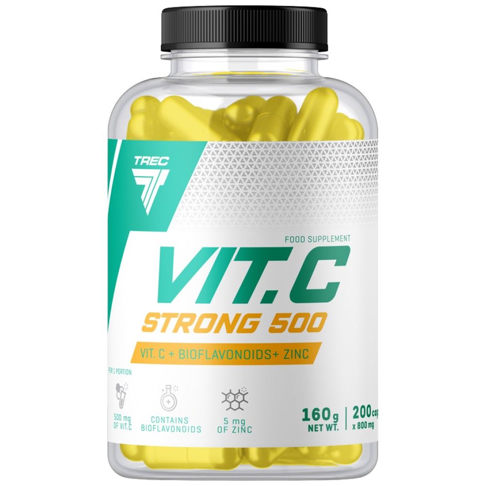 Vit.C Strong 500 | Vitamin C 500 mg - 200 капсули - Feel You