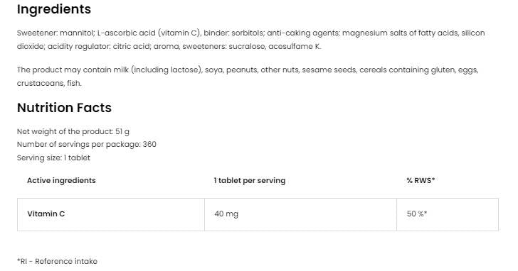 Vitamin C Kids | Lozenges 360 Подезични таблетки - Feel You