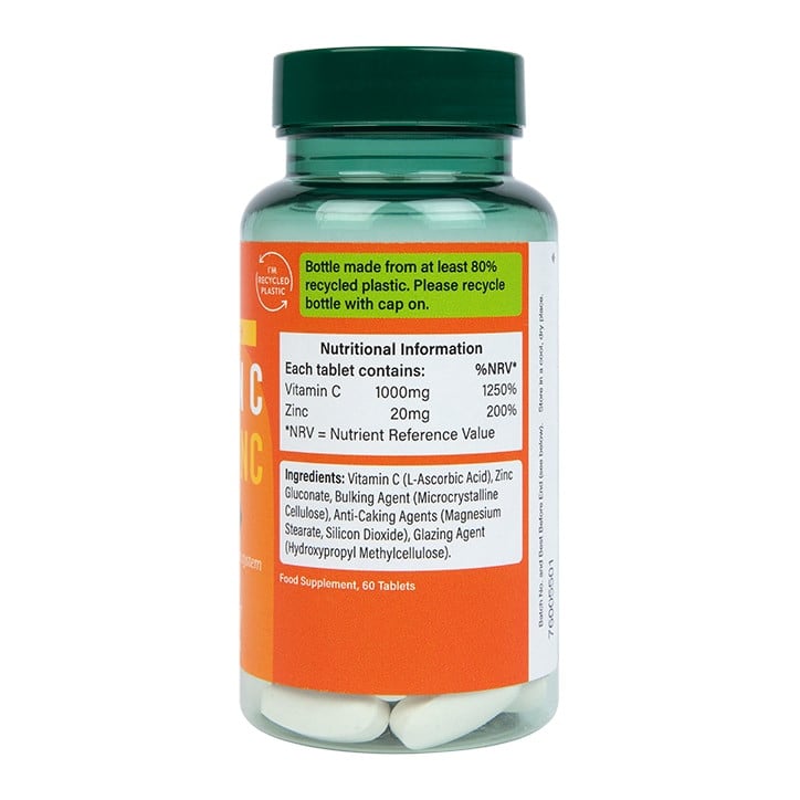 Витамин С + Цинк (Vitamin C + Zinc) 60 таблетки, H&B - Feel You