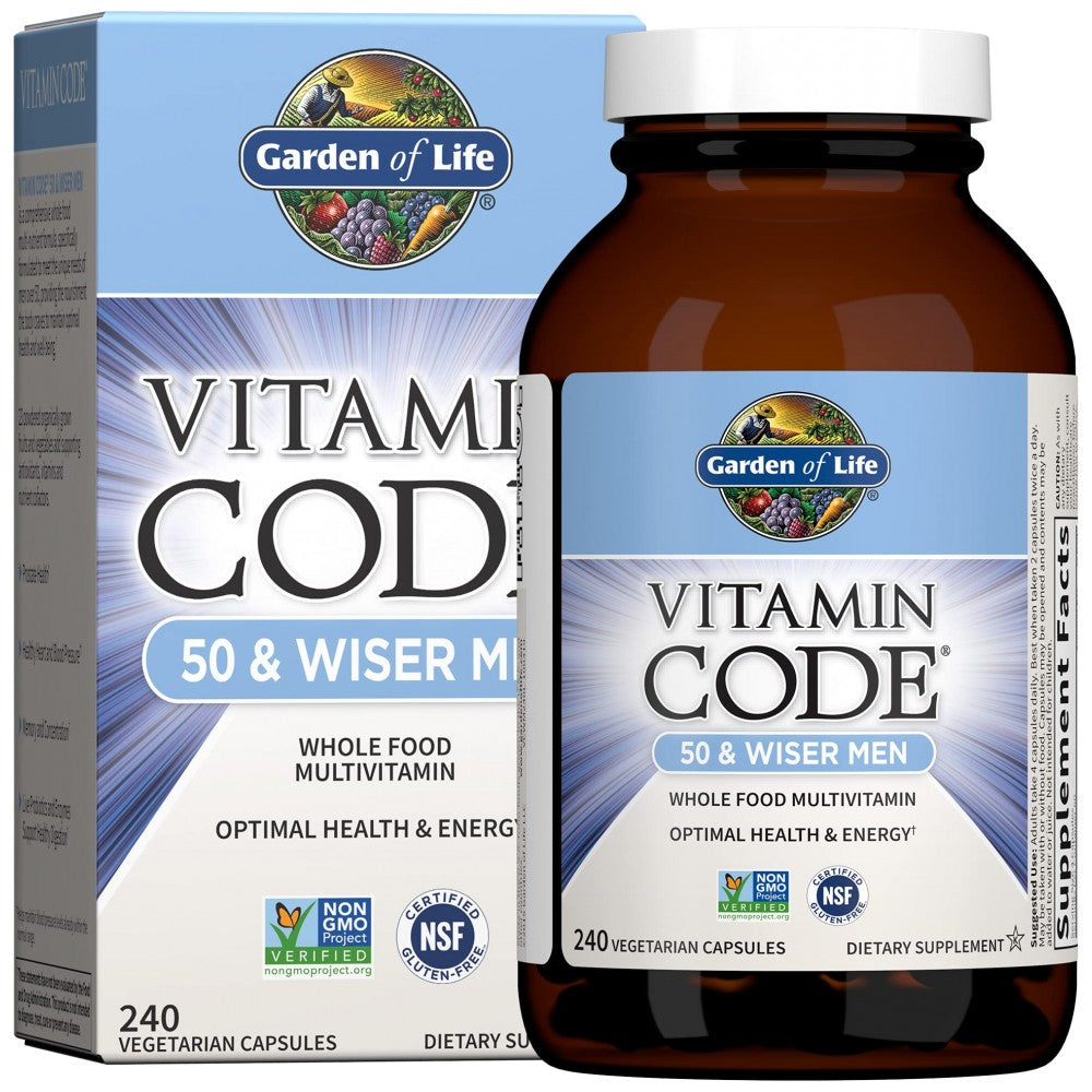 Vitamin Code / 50 & Wiser Men - 240 капсули - Feel You