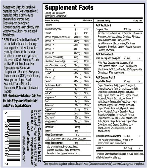 Vitamin Code / Men's Formula - 120 капсули - Feel You