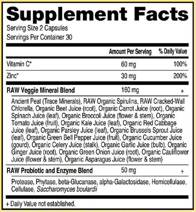 Vitamin Code / RAW Zinc - 60 капсули - Feel You