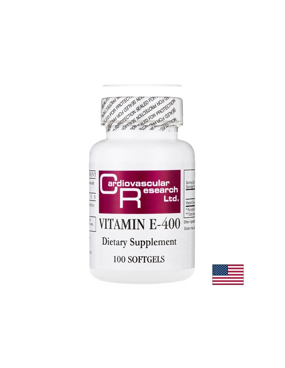 Vitamin E-400 - Витамин E-400 360 mg, 100 софтгел капсули Ecological Formulas - Feel You