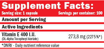 Vitamin E 400 IU / 100 Softgels - Feel You
