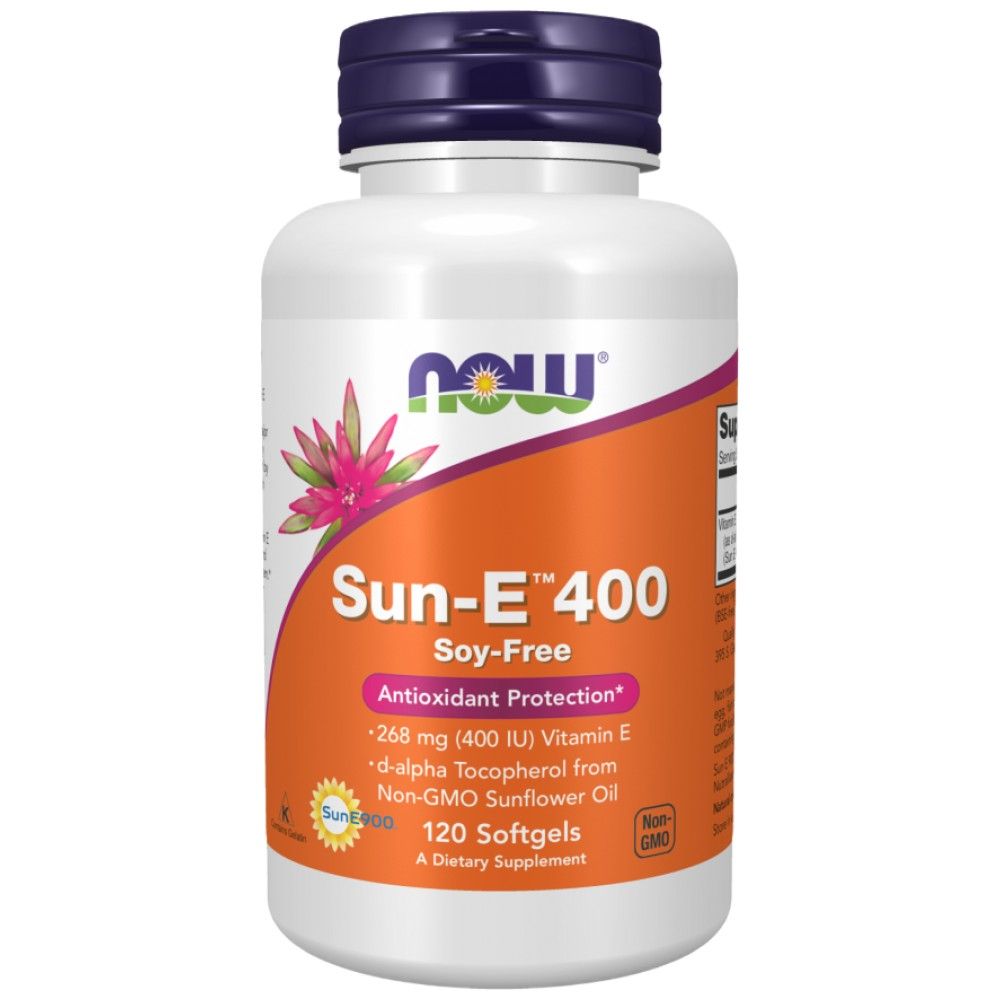 Vitamin Е / Sun-E 400 IU - 120 Гел капсули - Feel You
