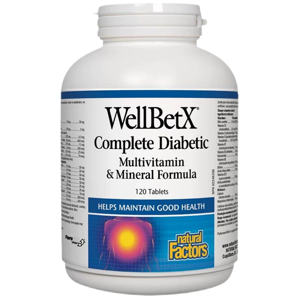 WellBetX® Complete Diabetic - 120 Таблетки - Feel You