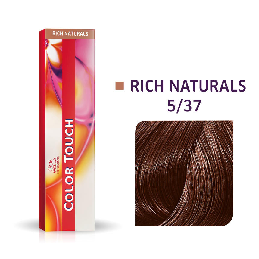 Wella Professionals, Color Touch, Ammonia-Free, Semi-Permanent Hair Dye, 5/37 Light Chestnut Golden Brown, 60 ml - Feel You