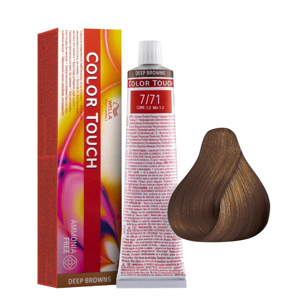 Wella Professionals, Color Touch, Ammonia-Free, Semi-Permanent Hair Dye, 7/71 , 60 ml - Feel You