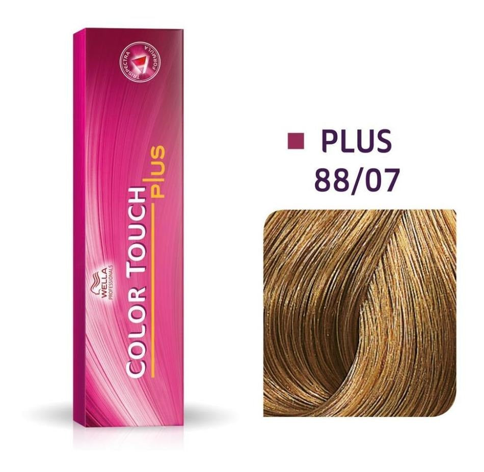 Wella Professionals, Color Touch Plus, Ammonia-Free, Semi-Permanent Hair Dye, 88/07 Light Blonde Natural Intense Chestnut, 60 ml - Feel You