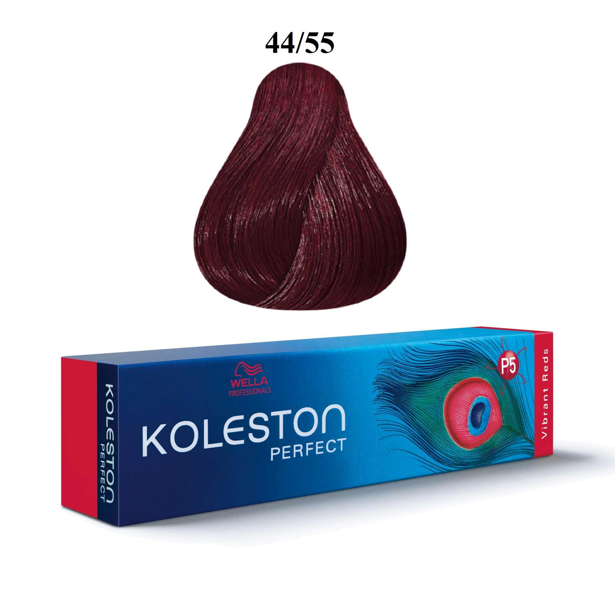 Wella Professionals, Koleston Perfect, Permanent Hair Dye, 44/55 Medium Brown Intensive Mahogany Intensive, 60 ml - Feel You