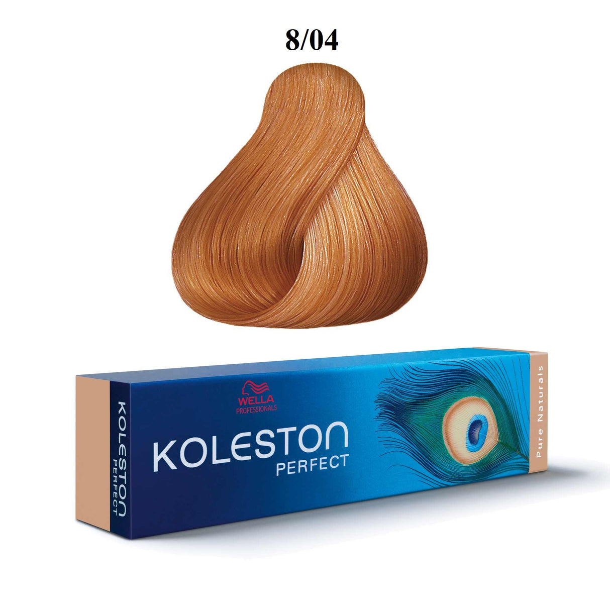 Wella Professionals, Koleston Perfect, Permanent Hair Dye, 8/04 Light Blonde Copper Natural, 60 ml - Feel You