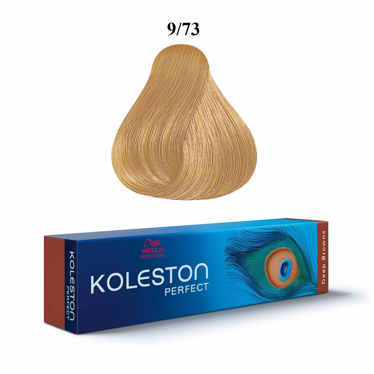 Wella Professionals, Koleston Perfect, Permanent Hair Dye, 9/73 Bright Blond Golden Chestnut, 60 ml - Feel You
