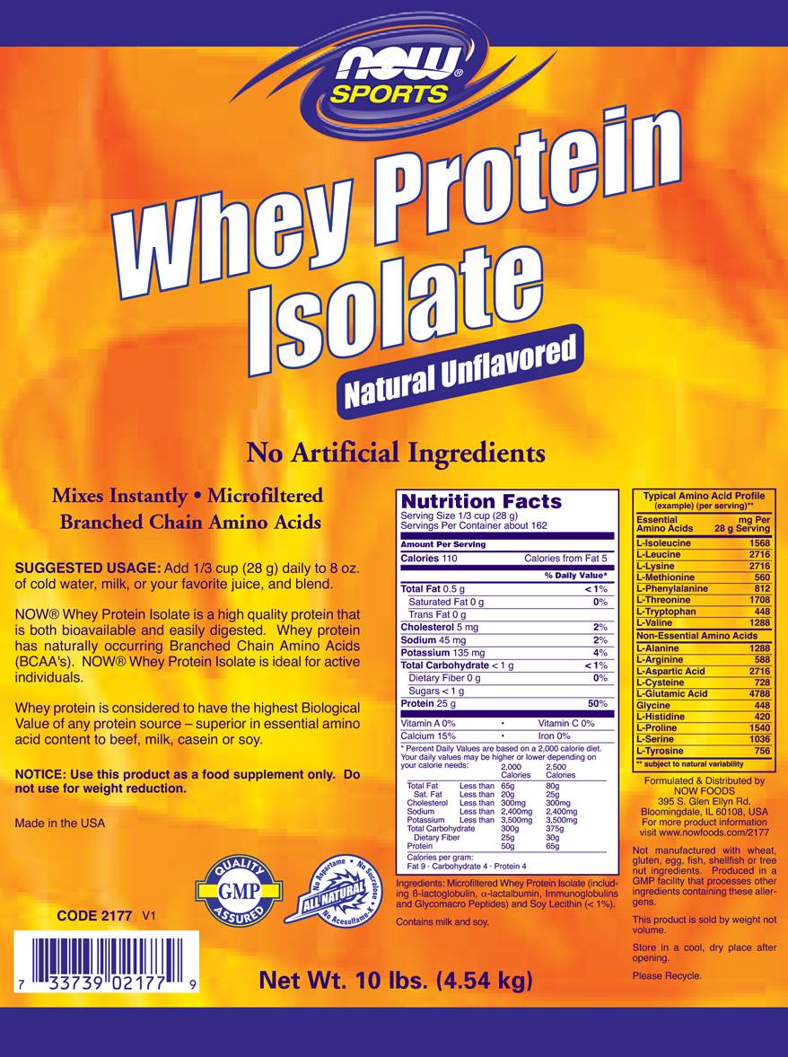 Whey Protein Isolate /Unflavored/ - 4536 грама - Feel You