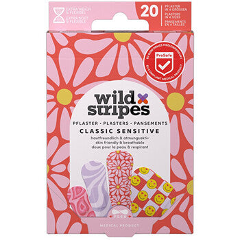 Wild Stripes - Classic Sensitive Pastel Fun Plasters - Náplasti ( 20 ks ) - Feel You