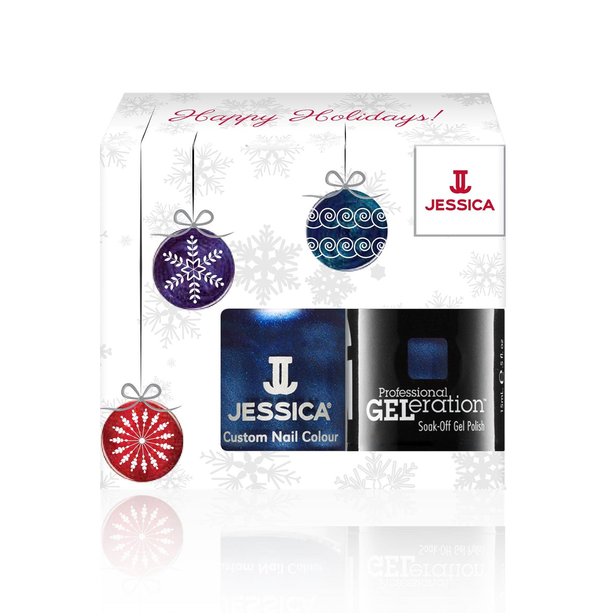Winter Set Jessica: Custom Colors, Nail Polish, Light Up The Sky, 14.8 ml + Professional GELeration, Semi-Permanent Nail Polish, Light Up The Sky, 15 ml - Feel You