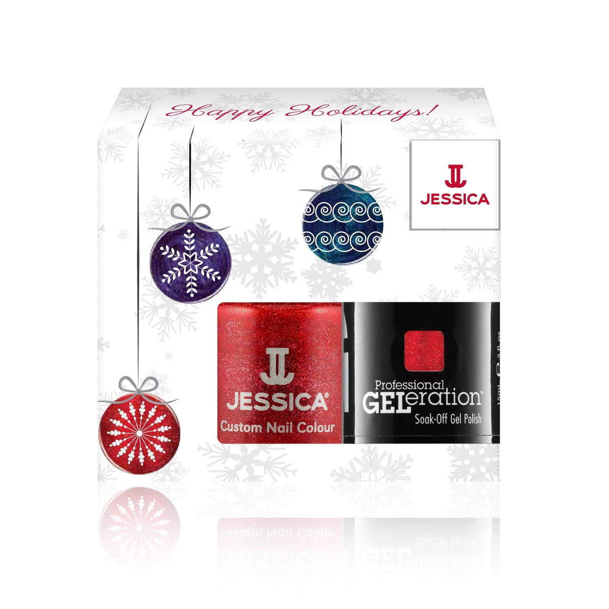 Winter Set Jessica: Professional GELeration, Semi-Permanent Nail Polish, Hearts on Fire, 15 ml + Custom Colors, Nail Polish, Hearts on Fire, 14.8 ml - Feel You