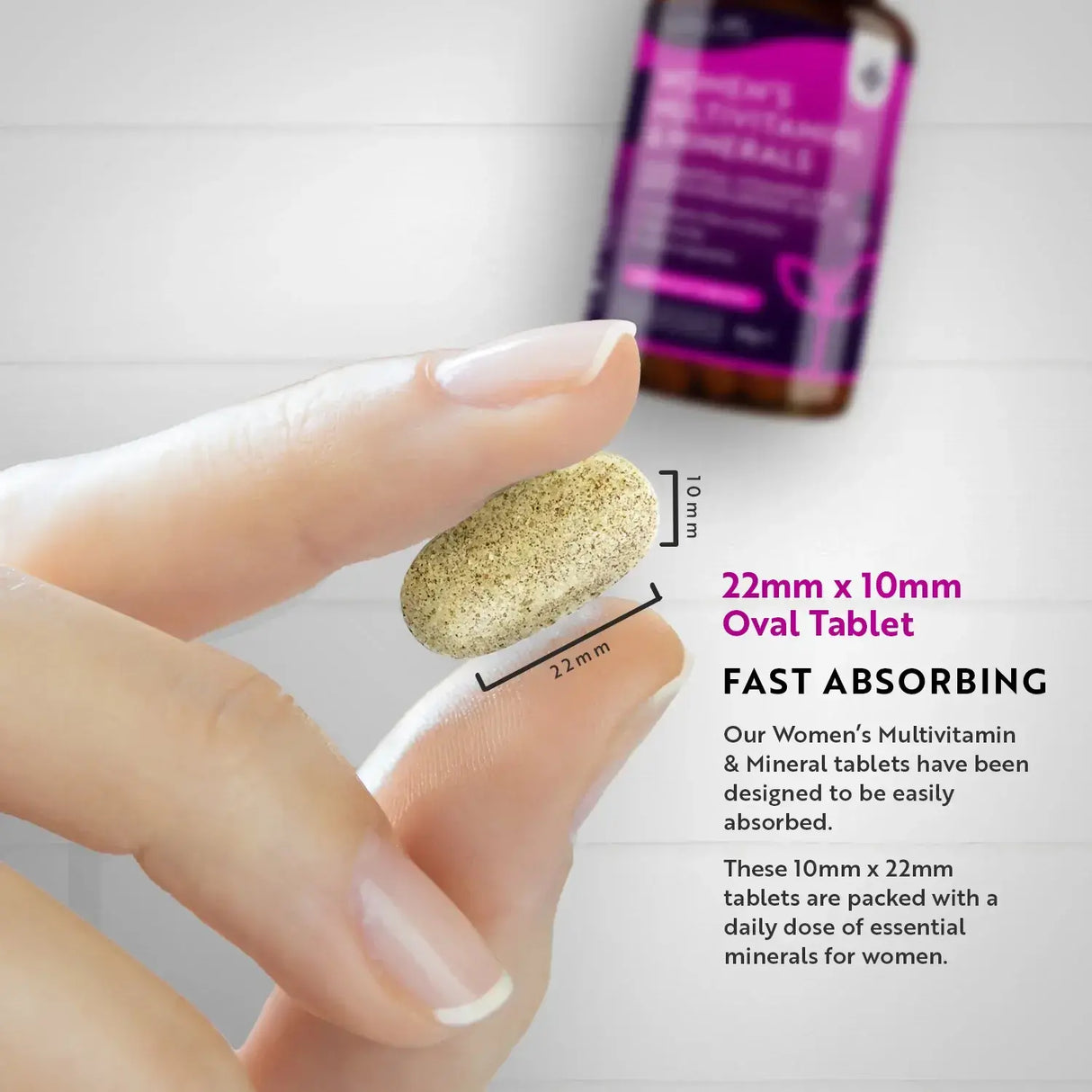СРОЧЕН / Women's Multivitamins with Biotin and Hyaluronic Acid 180 Vegan Tablets - Feel You