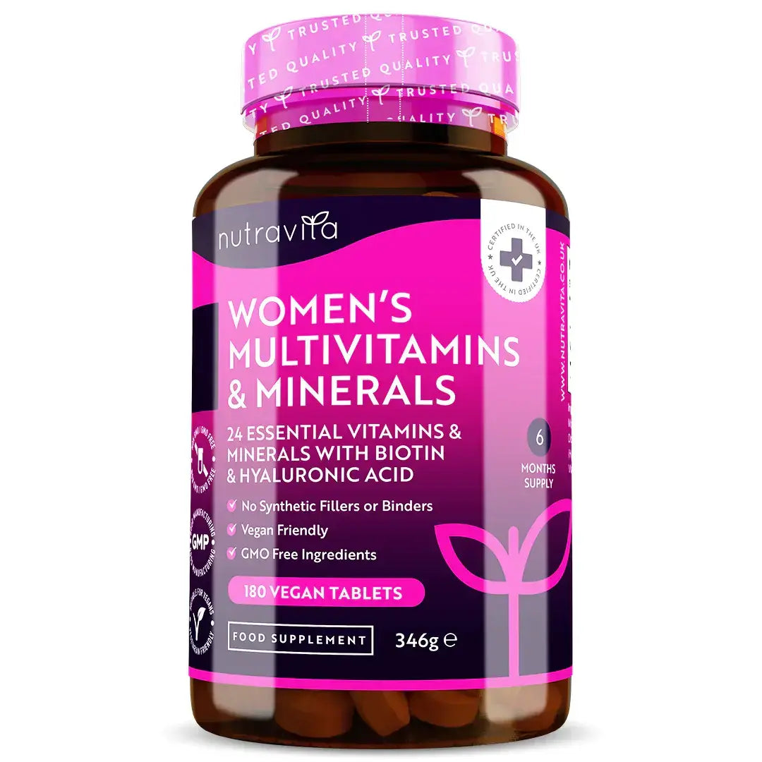 СРОЧЕН / Women's Multivitamins with Biotin and Hyaluronic Acid 180 Vegan Tablets - Feel You