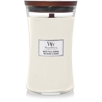 WoodWick - White Tea & Jasmine Vase (White Tea & Jasmine) - Scented candle - 275.0g - Feel You