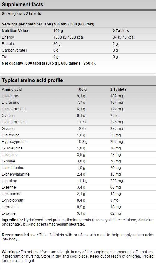 Xtreme Beef Amino - 300 Таблетки - Feel You