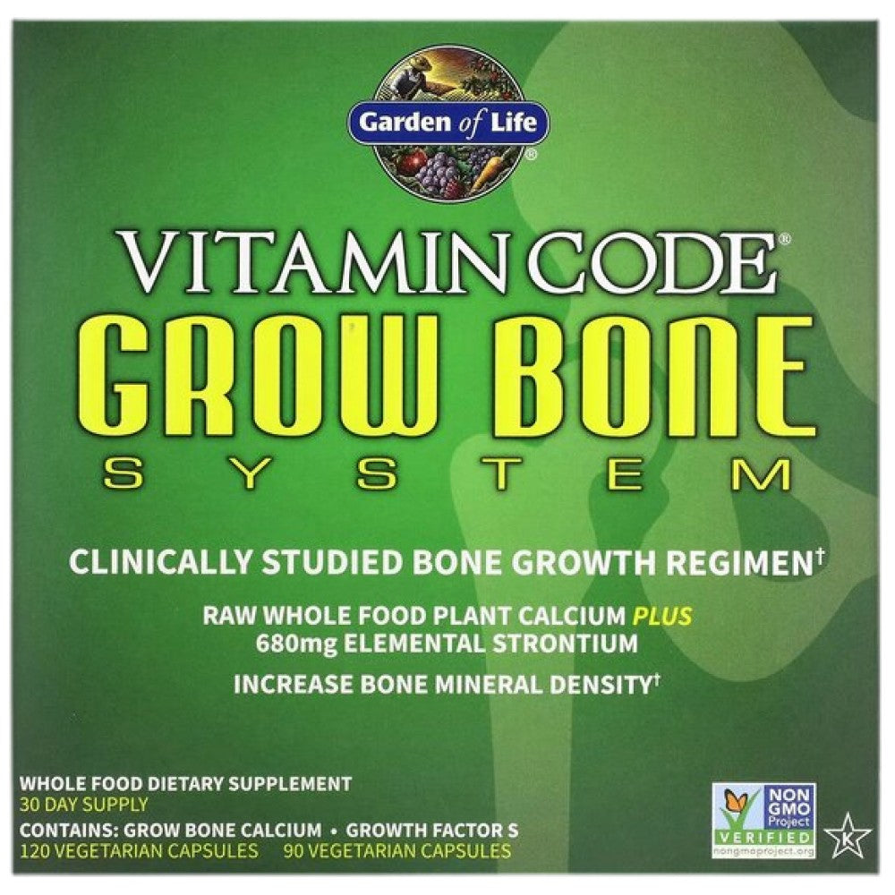Vitamin Code Grow Bone System | 30 day supply - 120+90 капсули - Feel You