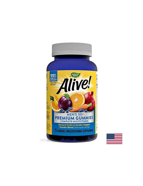 Alive! Multivitamins for Men 50+ - 75 желирани бонбони - Feel You