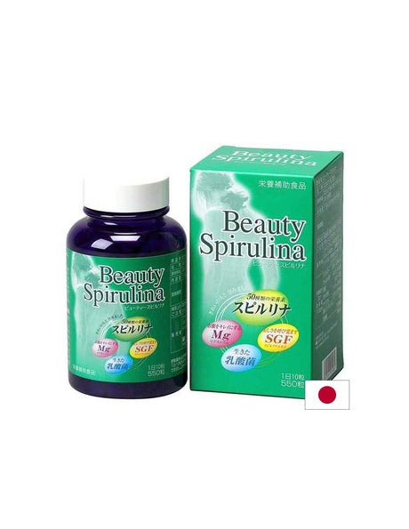 Японска спирулина + млечно-кисели бактерии и магнезий - Beauty Spirulina, 550 таблетки - Feel You