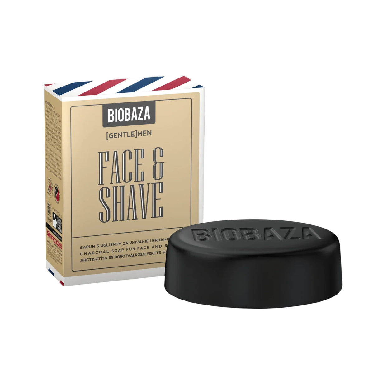 Biobaza, Black Energy, Charcoal, Sebum-Regulating, Shaving Soap, 100 g