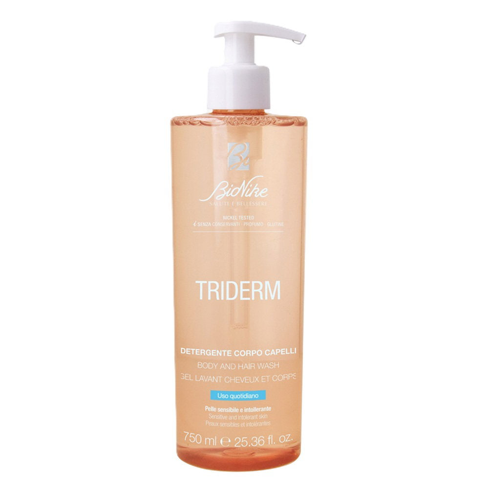 BioNike, Triderm, Cleansing & Refreshing, Shower Gel, For Body & For Hair, For Sensitive Skin, 750 ml